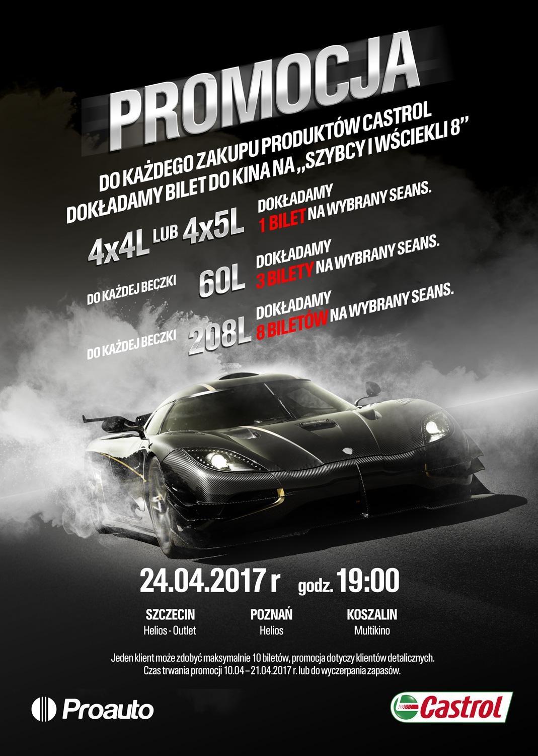ulotka ff PROAUTO - Promocja Szybcy i Wściekli 8 powered by Castrol